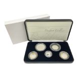 The Royal Mint United Kingdom 2007 silver proof piedfort five coin collection