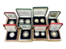 The Royal Mint United Kingdom cased silver proof coins or sets