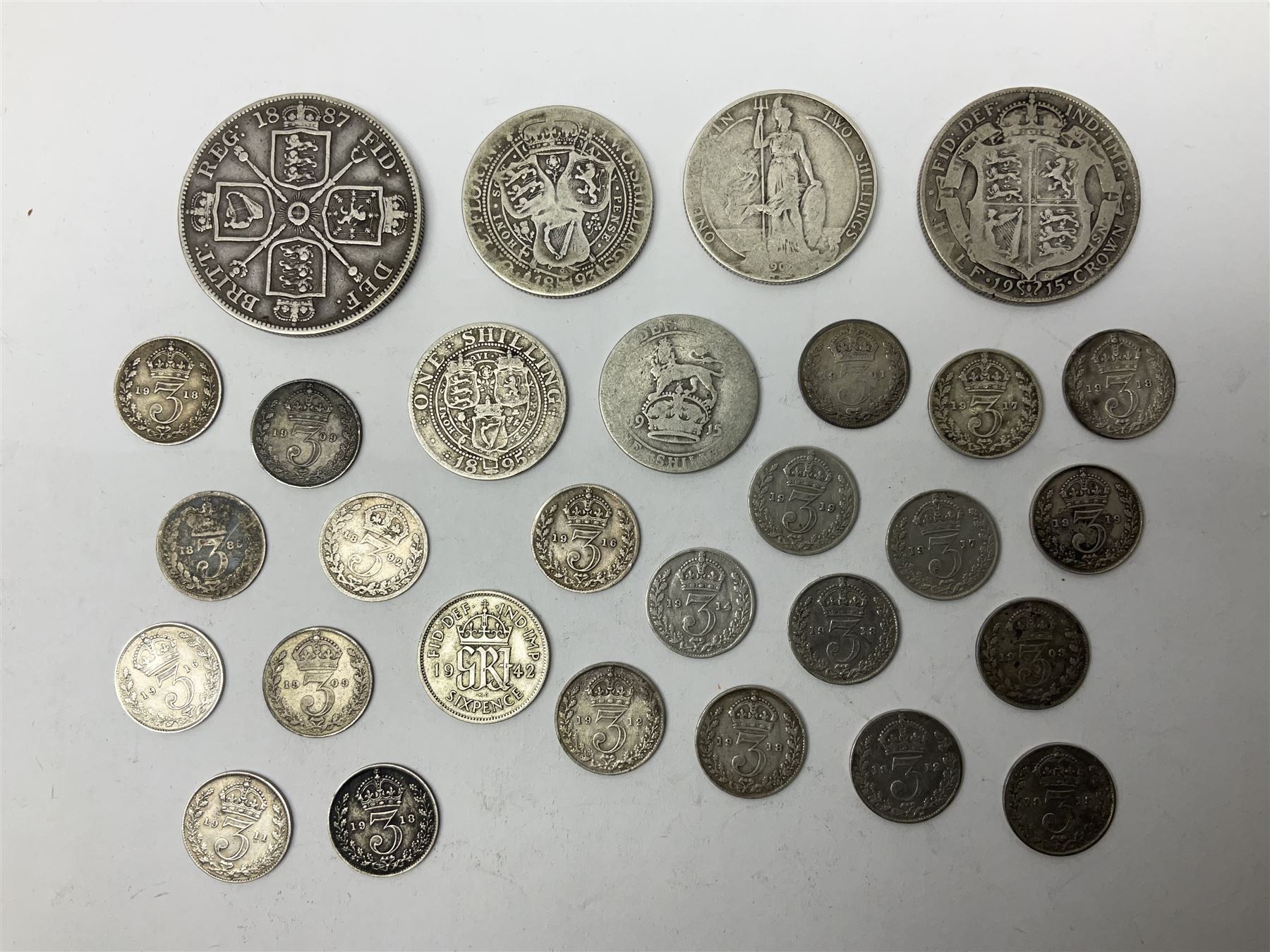 Approximately 100 grams of pre 1920 Great British silver coins - Image 6 of 6