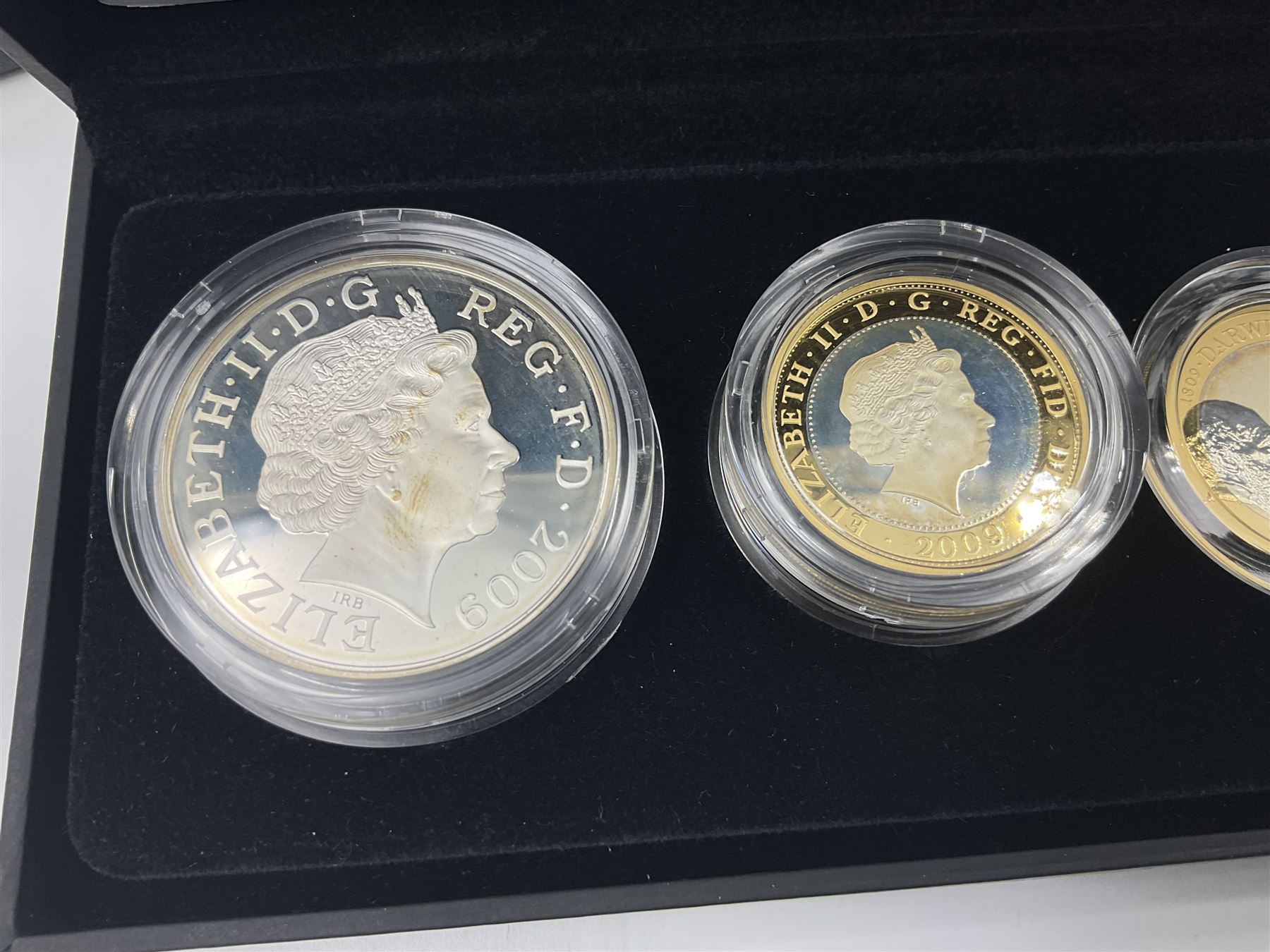 The Royal Mint United Kingdom 2009 silver proof piedfort four coin collection - Image 3 of 9