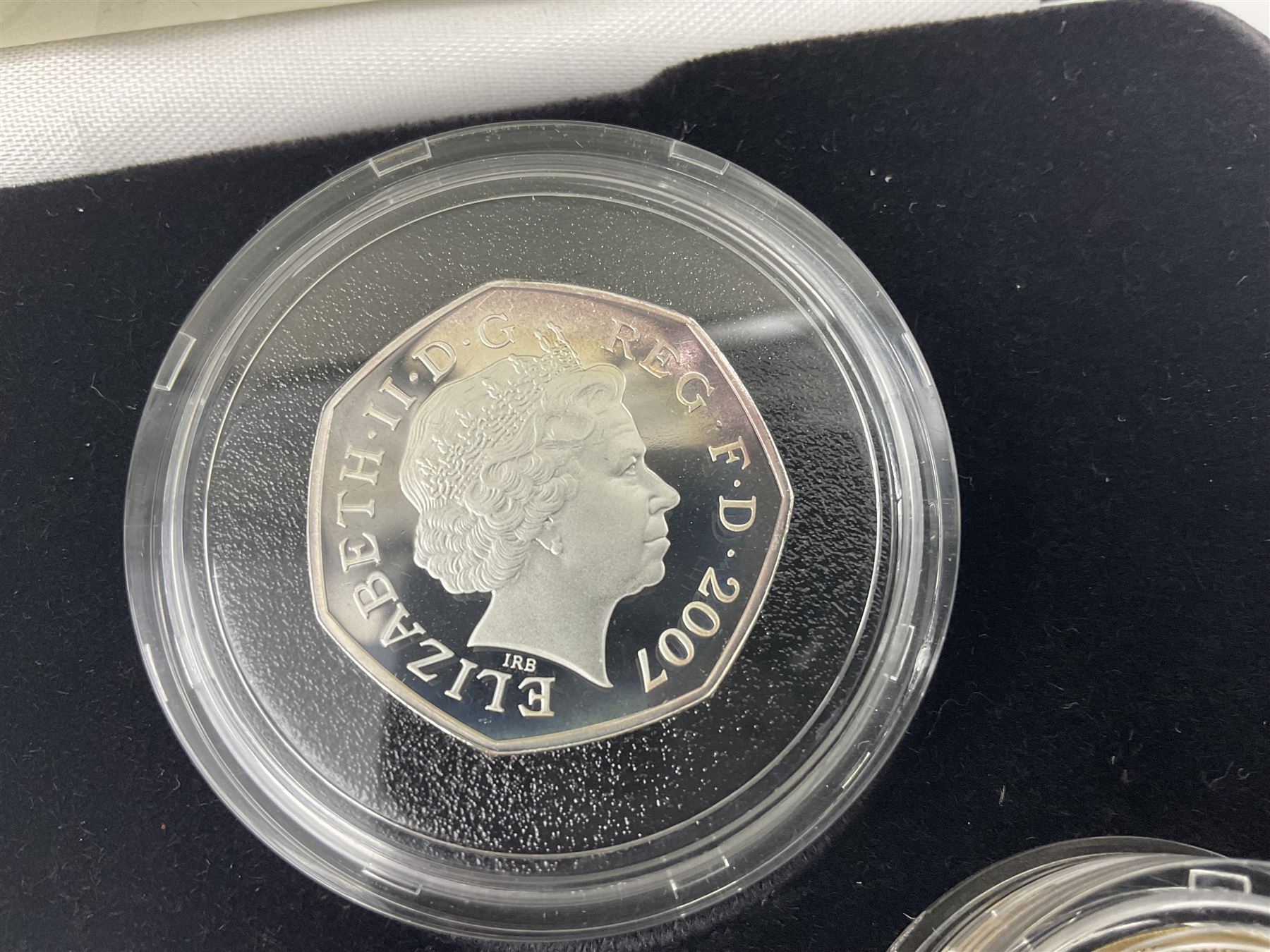 The Royal Mint United Kingdom 2007 silver proof piedfort five coin collection - Image 4 of 6