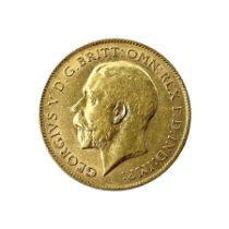 King George V 1911 gold half sovereign coin