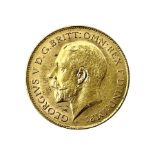 King George V 1914 gold half sovereign coin