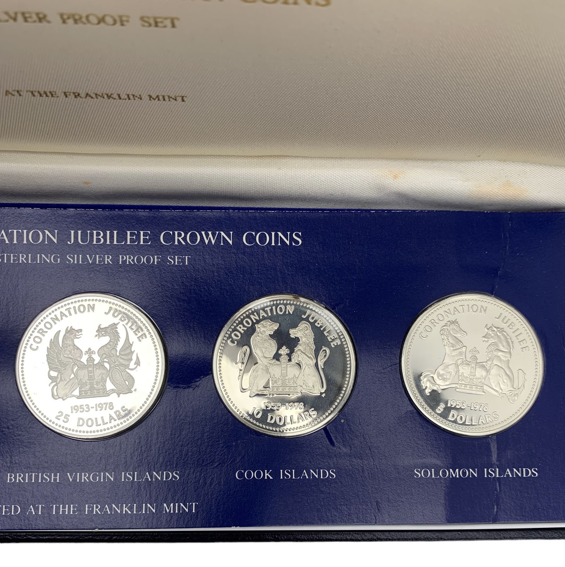 The Coronation Jubilee Crown Coins sterling silver proof set - Image 4 of 4