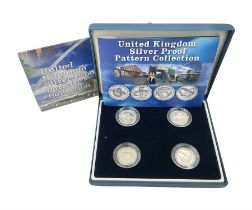 The Royal Mint United Kingdom 2003 silver proof one pound coin pattern collection