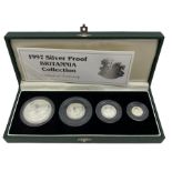 The Royal Mint United Kingdom 1997 silver proof Britannia four coin set