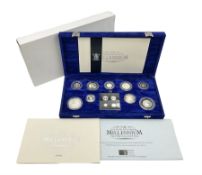 The Royal Mint United Kingdom 2000 silver proof Millennium coin collection