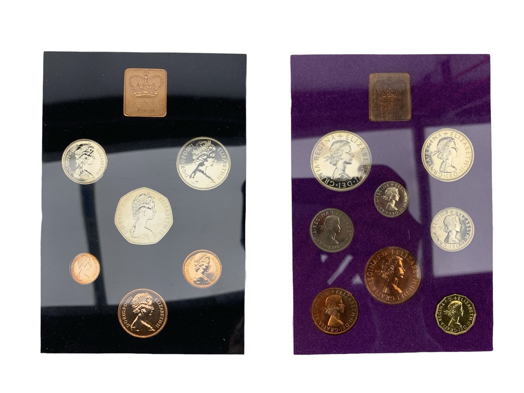 King George VI Festival of Britain 1951 ten coin set housed in plastic case with an original maroon - Image 2 of 2