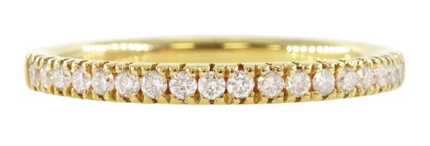 18ct gold round brilliant cut diamond half eternity ring