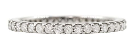 18ct white gold round brilliant cut diamond full eternity ring