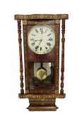 American - late 19th century New Haven 8-day wall clock