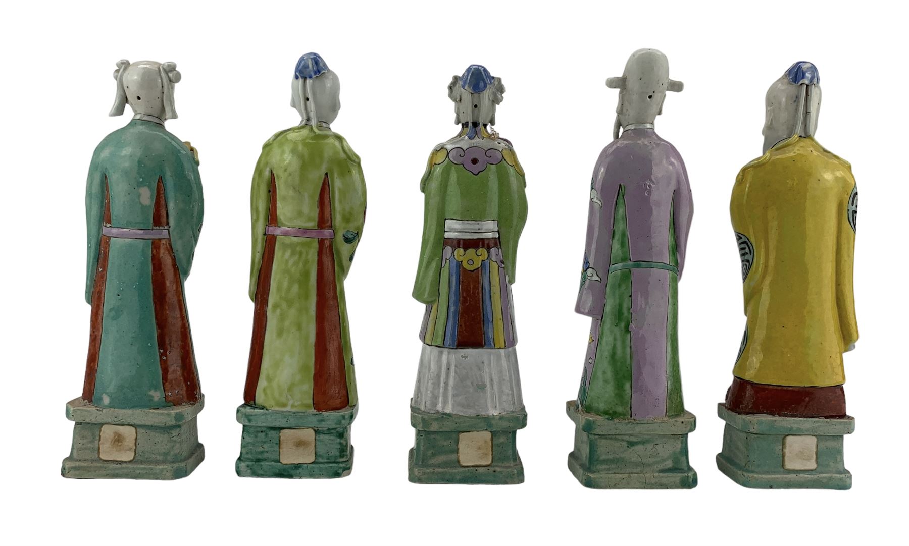 Set of ten 18th century Chinese figures of Immortals - Image 5 of 7