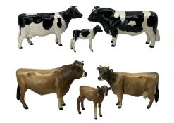 Beswick Friesian family comprising Bull Ch. Coddington Hilt Bar