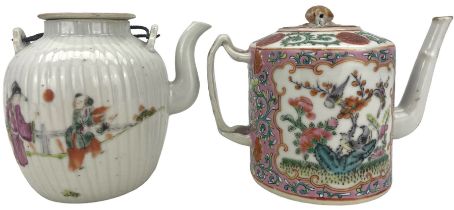 19th century Chinese famille rose teapot