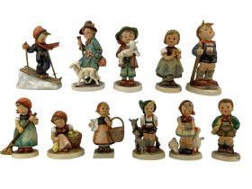 Ten Hummel figures including 'For Mother'