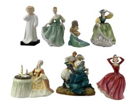 Six Royal Doulton figures 'St George' HN2051