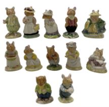 Twelve Royal Doulton Brambly Hedge figures comprising Lord & Lady Woodmouse