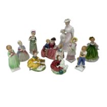 Group of Royal Doulton figures