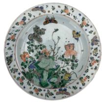 Chinese famille verte porcelain charger