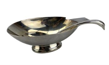 Christofle silver plated Gallia 'Swan' sauce dish and spoon