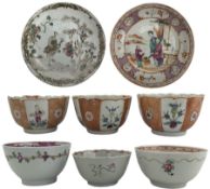 18th century Chinese porcelain tea bowls and saucers