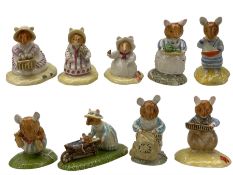 Nine Royal Doulton Brambly Hedge figures comprising Heading Home