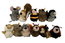 Eleven Steiff soft toys comprising a Butterfly no. 056673