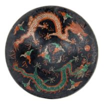 Late 19th/early 20th century Chinese famille noire bowl