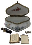 Meissen style porcelain box and cover