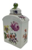 18th century Meissen porcelain tea caddy