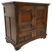 Old Charm - medium oak media cabinet
