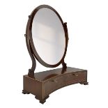 Regency Revival mahogany dressing table mirror