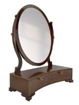 Regency Revival mahogany dressing table mirror