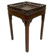 George III Chippendale design mahogany silver table