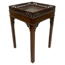 George III Chippendale design mahogany silver table