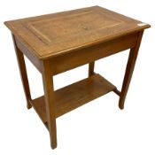Early 20th century oak sewing or work table
