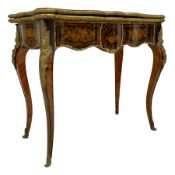 Late 19th to early 20th century French inlaid Kingwood card table