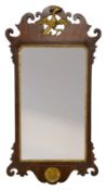 19th century mahogany Chippendale design fretwork wall mirror