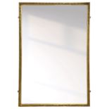 20th century rectangular giltwood and gesso wall mirror