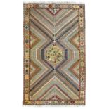 Persian Soumak flat-woven multi-coloured rug