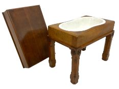Late Victorian oak bidet stool