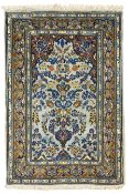 Persian Kashan pale indigo ground rug