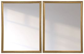 Pair of gilt frame rectangular mirrors
