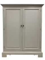 Contemporary traditional white painted cupboard
