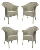 Lloyd Loom - set of four wicker armchairs