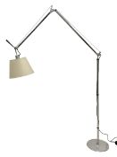 Artemide - 'Tolomeo' contemporary polished metal adjustable floor standing lamp
