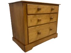 Victorian pine and satinwood chest