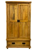 Hardwood double wardrobe