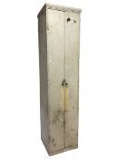 19th century painted pine tall cupboard