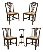 Pair of 19th century country elm dining chairs
